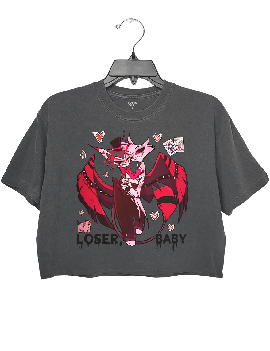 Loser Baby Angel Dust And Husk Hazbin Hotel Crop Top – topicgirl