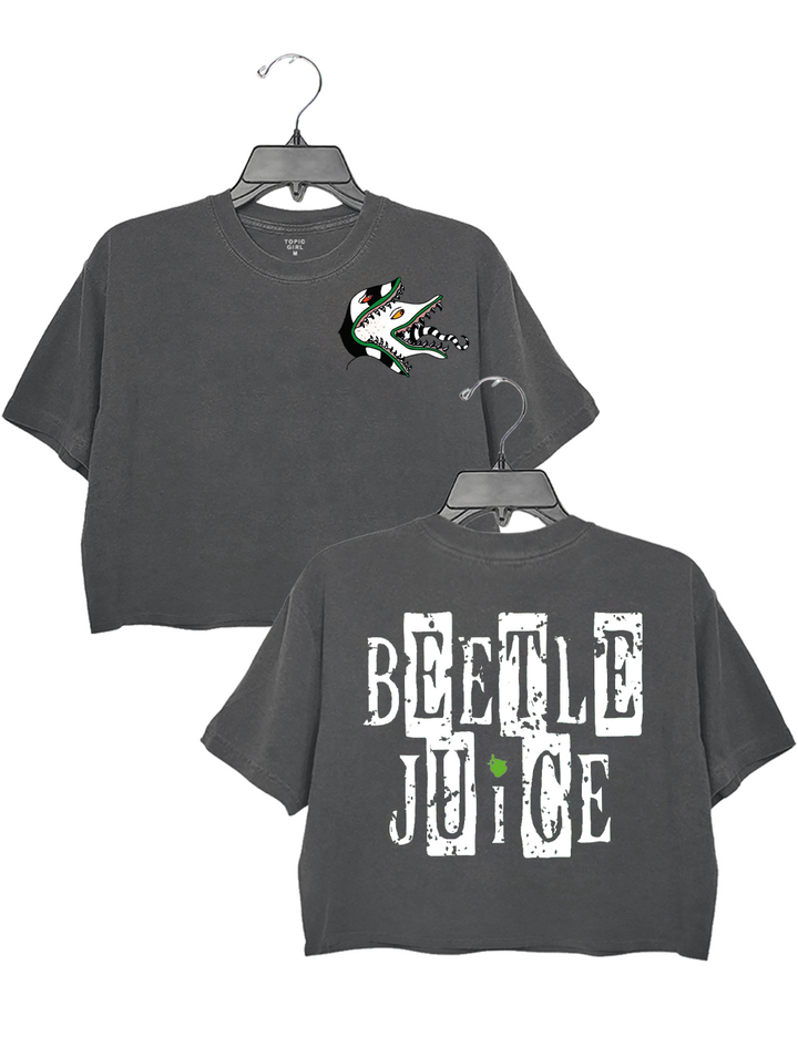 Beetlejuice Pocket Crop Top