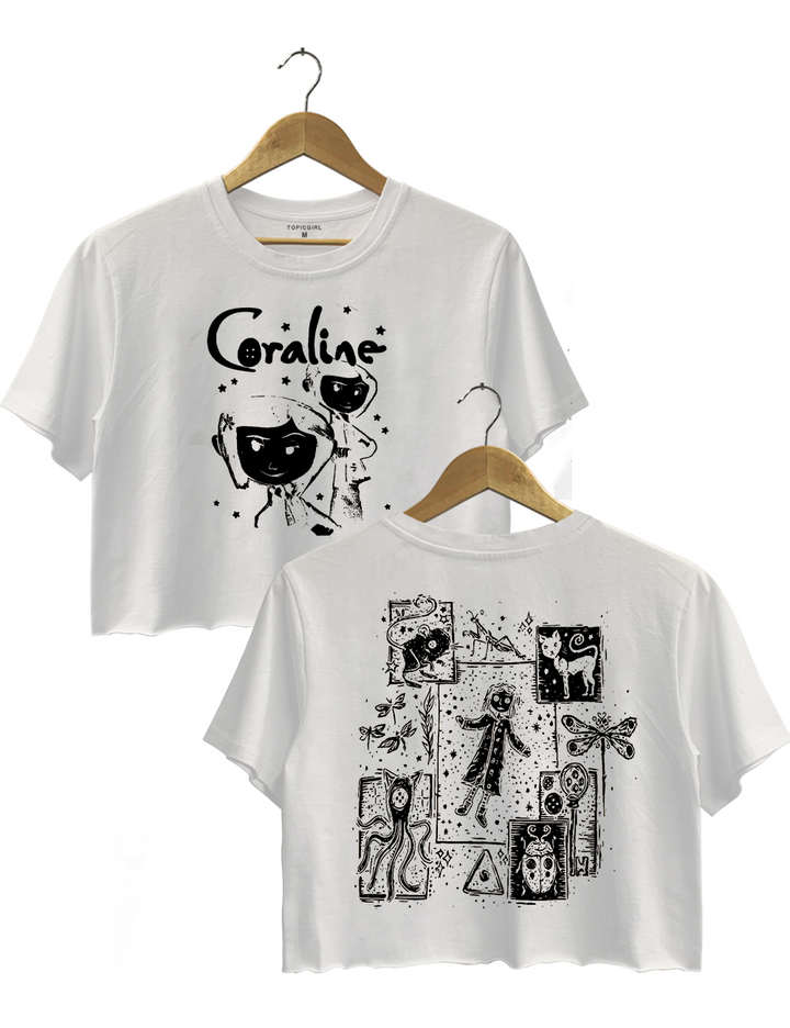 Coraline Halloween Crop Top