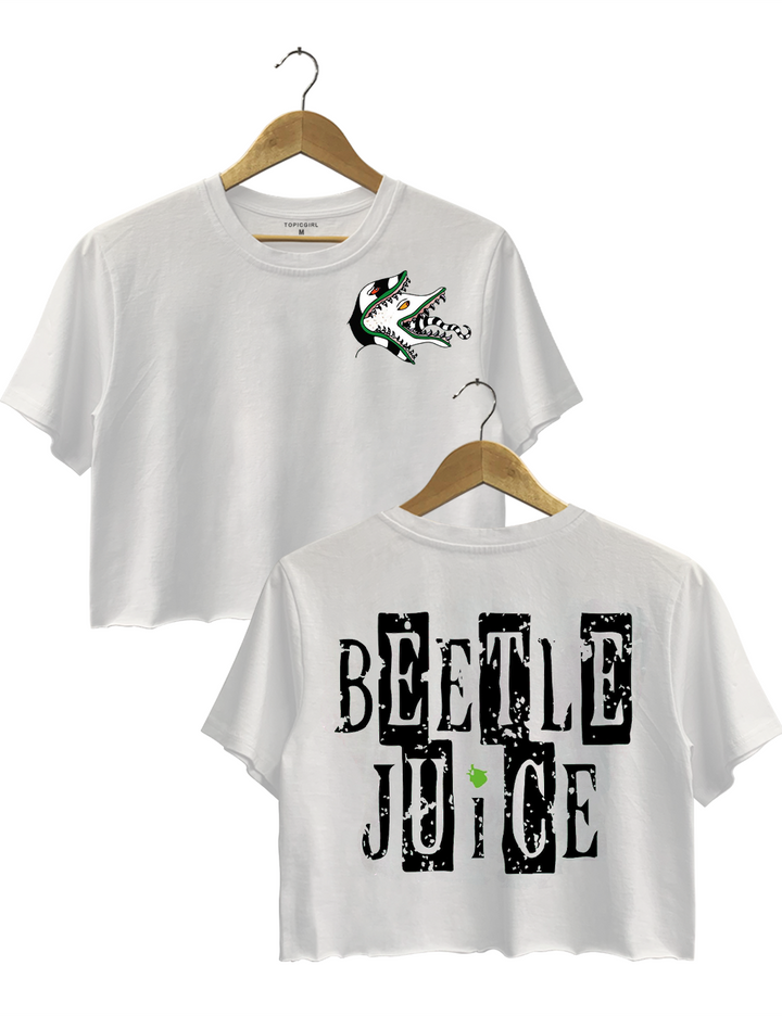 Beetlejuice Pocket Crop Top