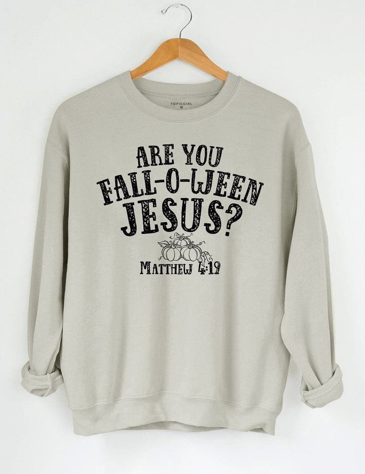 Are you Fall-o-ween Jesus Halloween Crop Hoodie