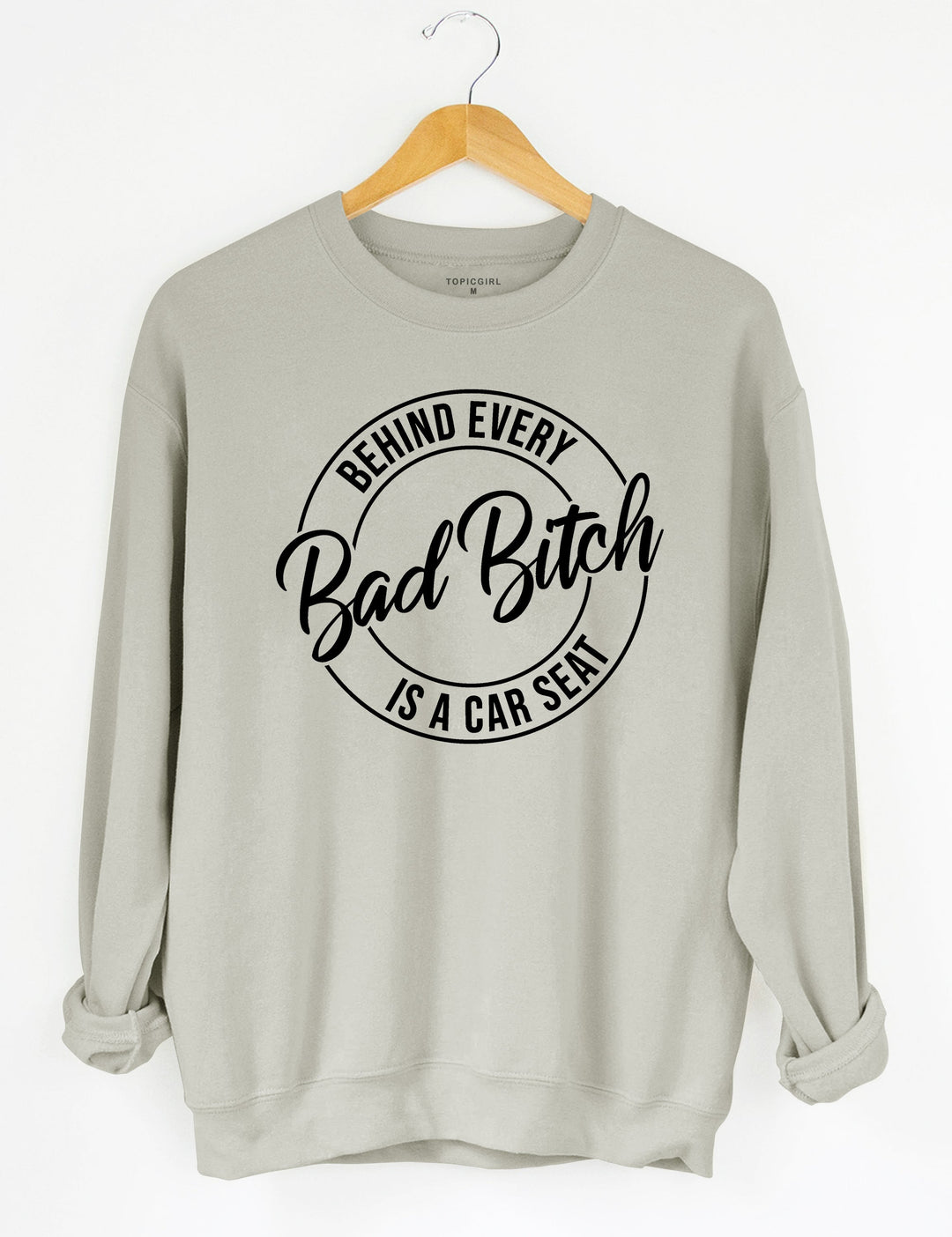 Behind Every Bad Bitch Is A Car Seat Crop Hoodie