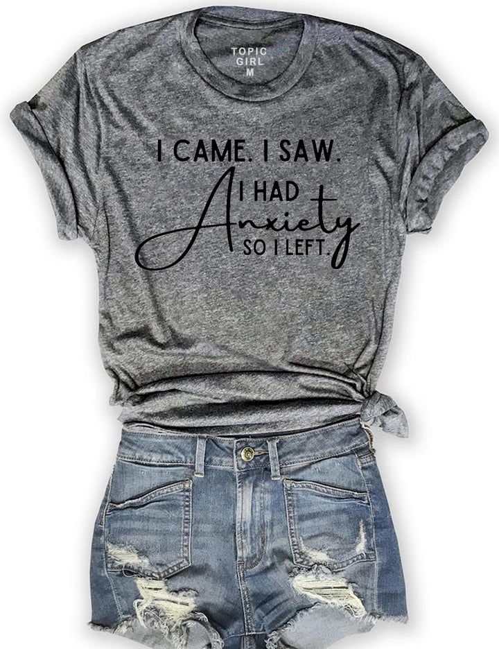 I Came I Saw I Had Anxiety So I Left Crop Sweatshirt