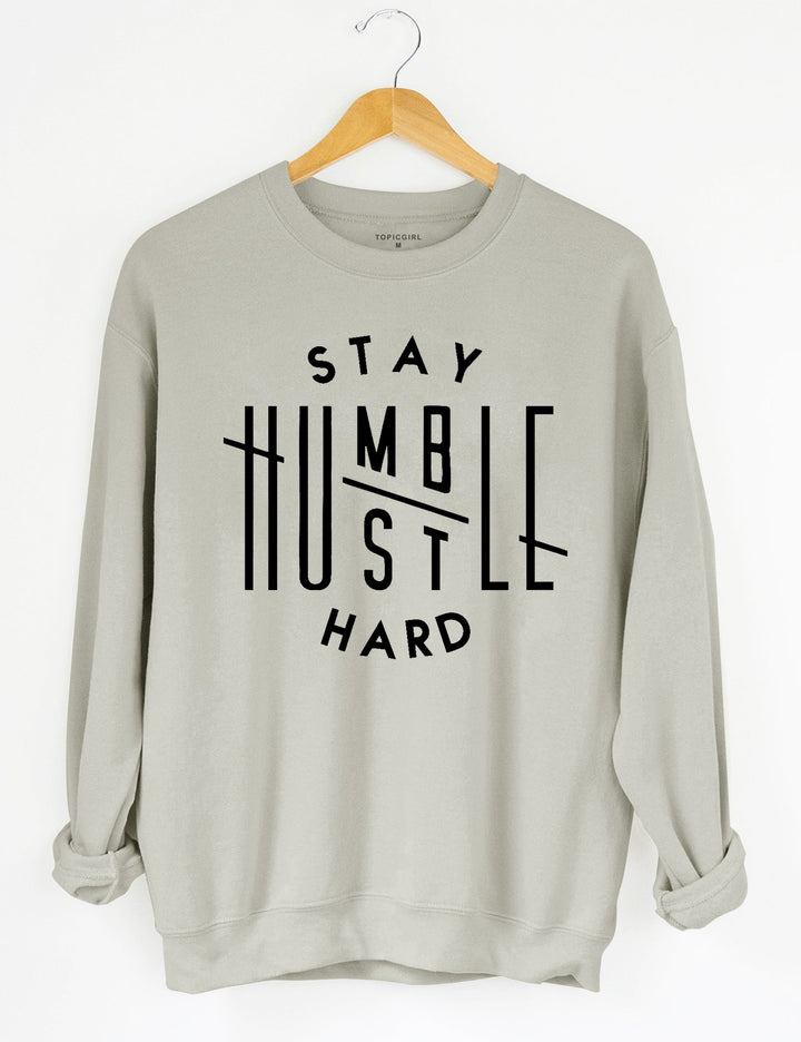 Stay Humble Hustle Hard Crop Hoodie