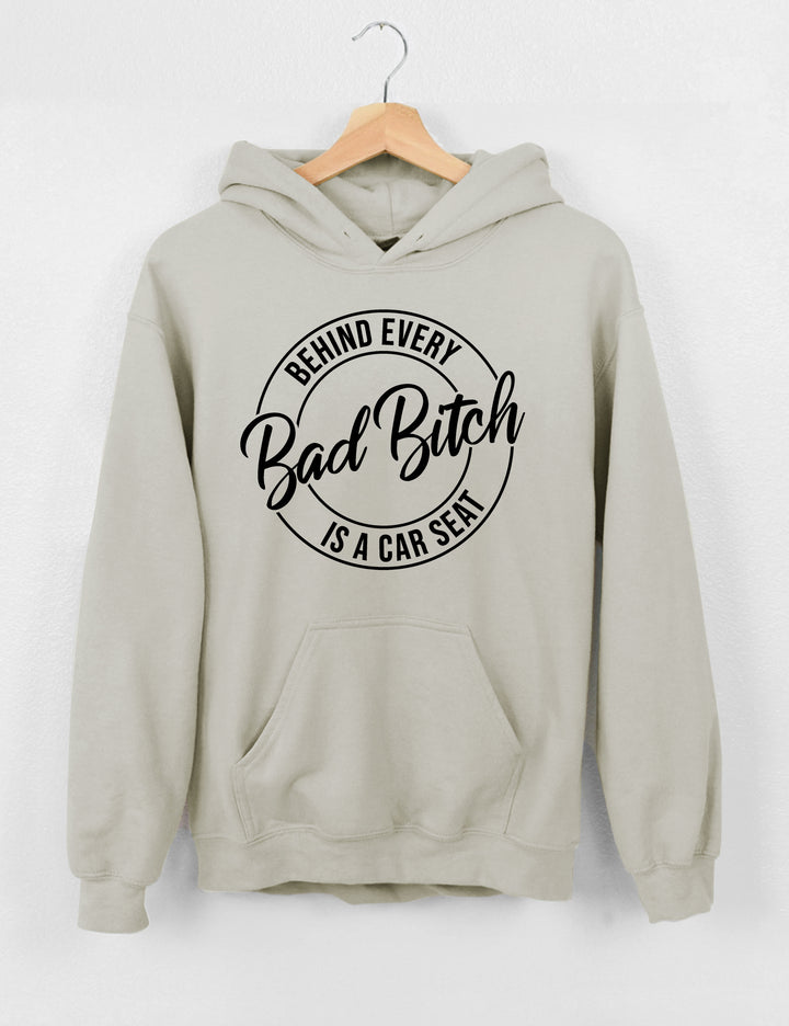 Behind Every Bad Bitch Is A Car Seat Crop Sweatshirt