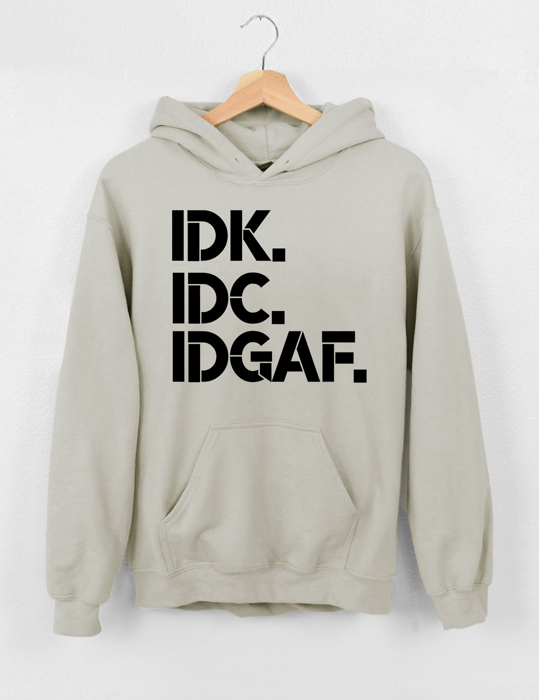 IDK IDC IDGAF Crop Sweatshirt