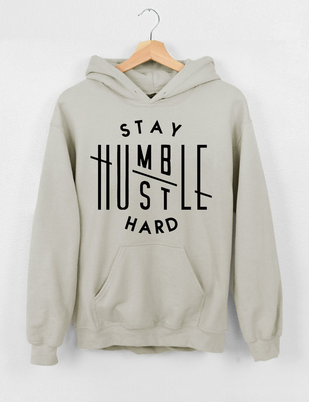 Stay Humble Hustle Hard Crop Hoodie