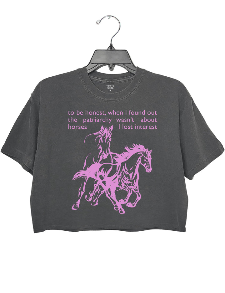 Horses Are Not The Patriarchy Crop Sweatshirt