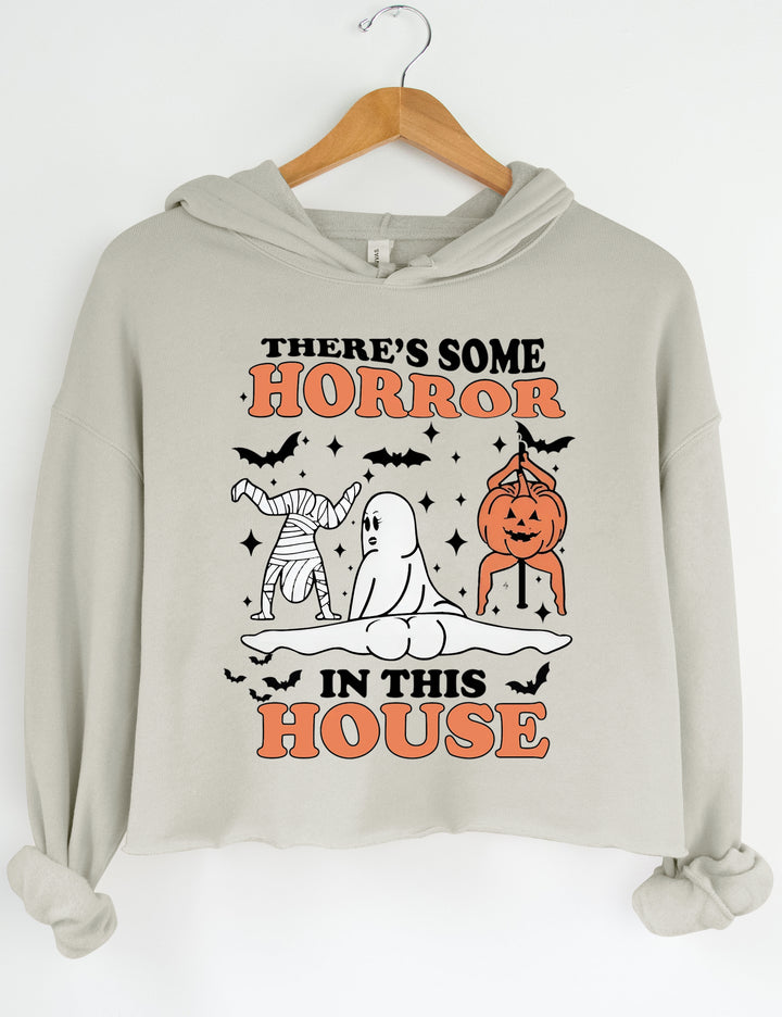 There's Some Horrors In This House Crop Sweatshirt