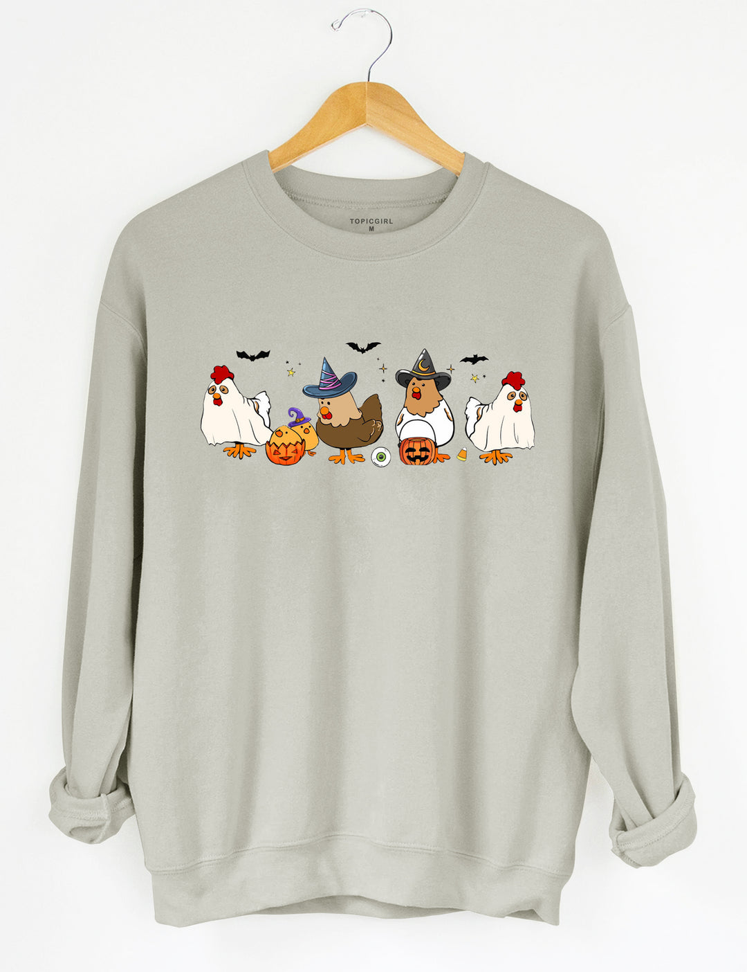 Halloween Chickens Crop Sweatshirt