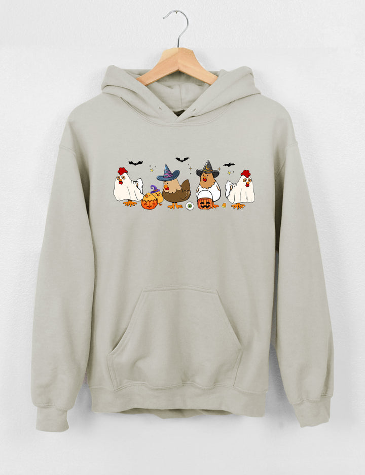 Halloween Chickens Crop Sweatshirt