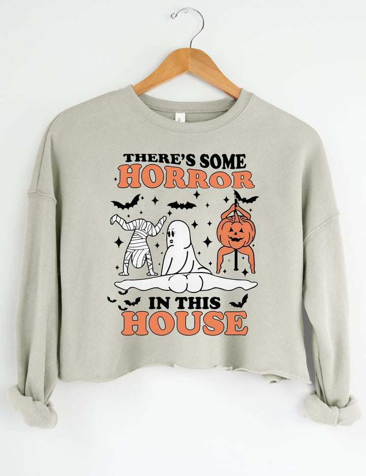 There's Some Horrors In This House Crop Sweatshirt