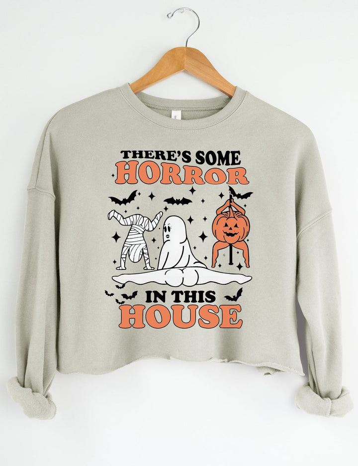 There's Some Horrors In This House Crop Hoodie