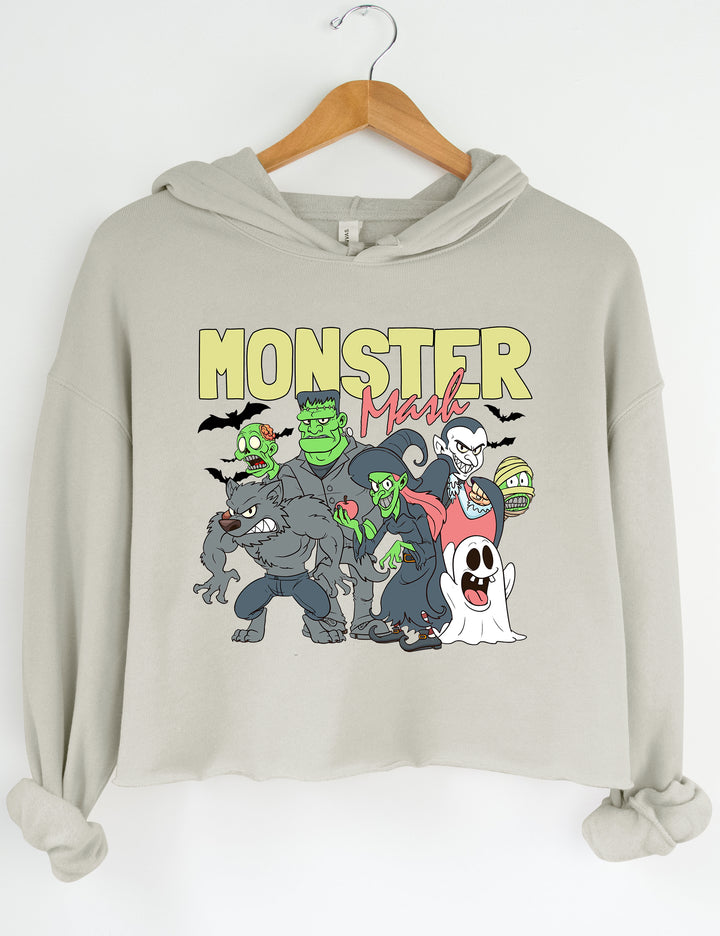 Monster Mash Halloween Crop Hoodie