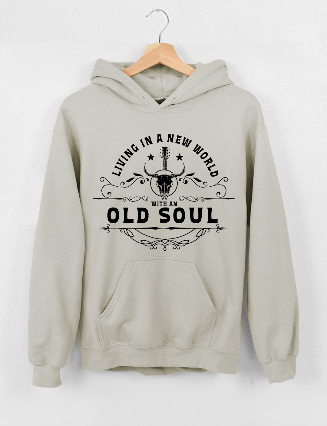 Living In A New World With An Old Soul Crop Sweatshirt