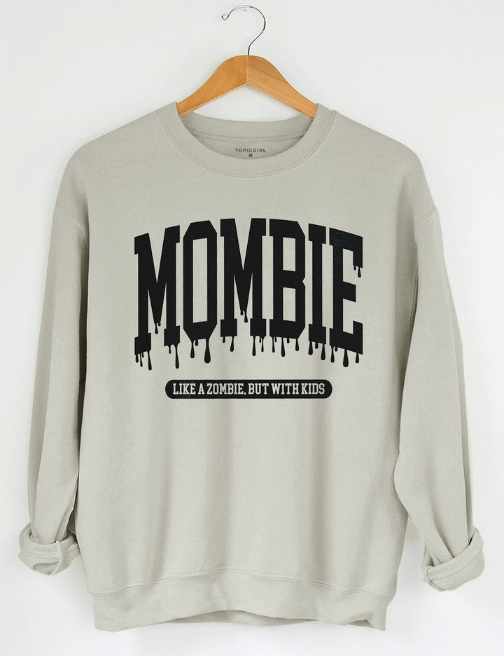 Mombie Like A Zombie But With Kids Crop Sweatshirt