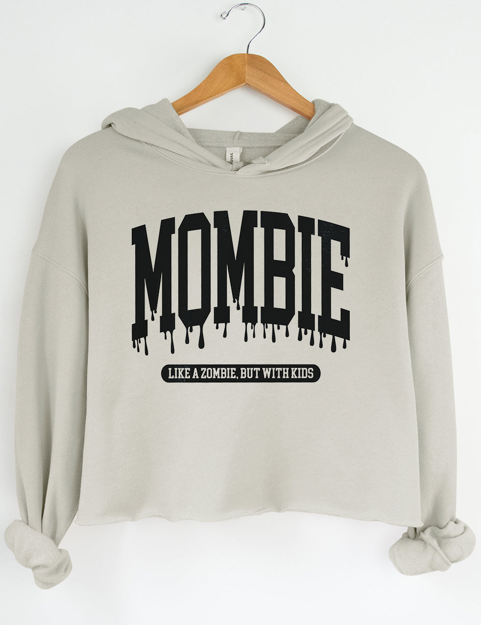 Mombie Like A Zombie But With Kids Crop Sweatshirt