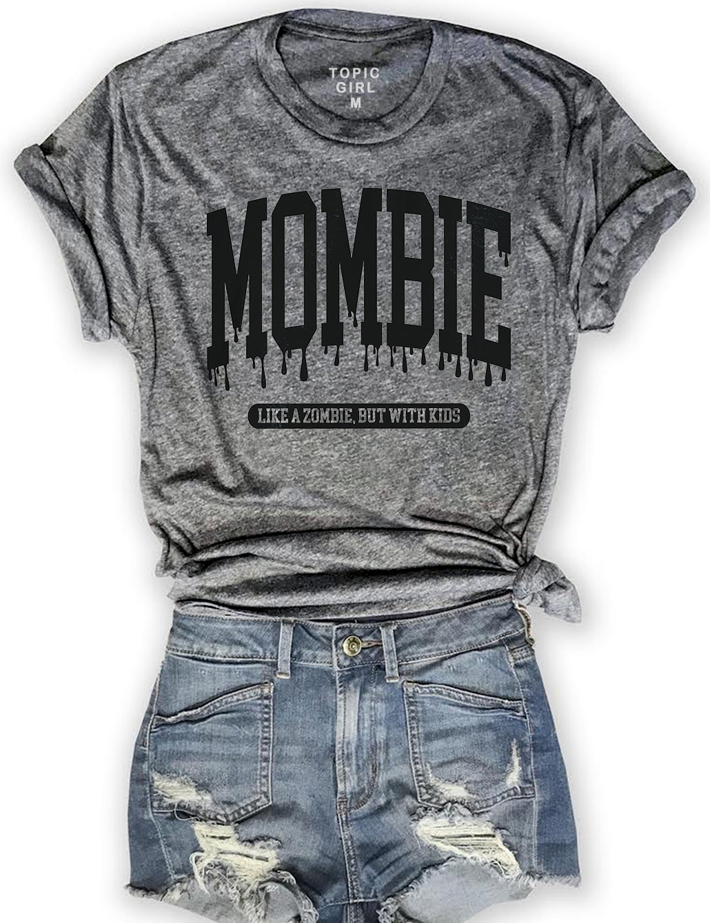 Mombie Like A Zombie But With Kids Crop Sweatshirt