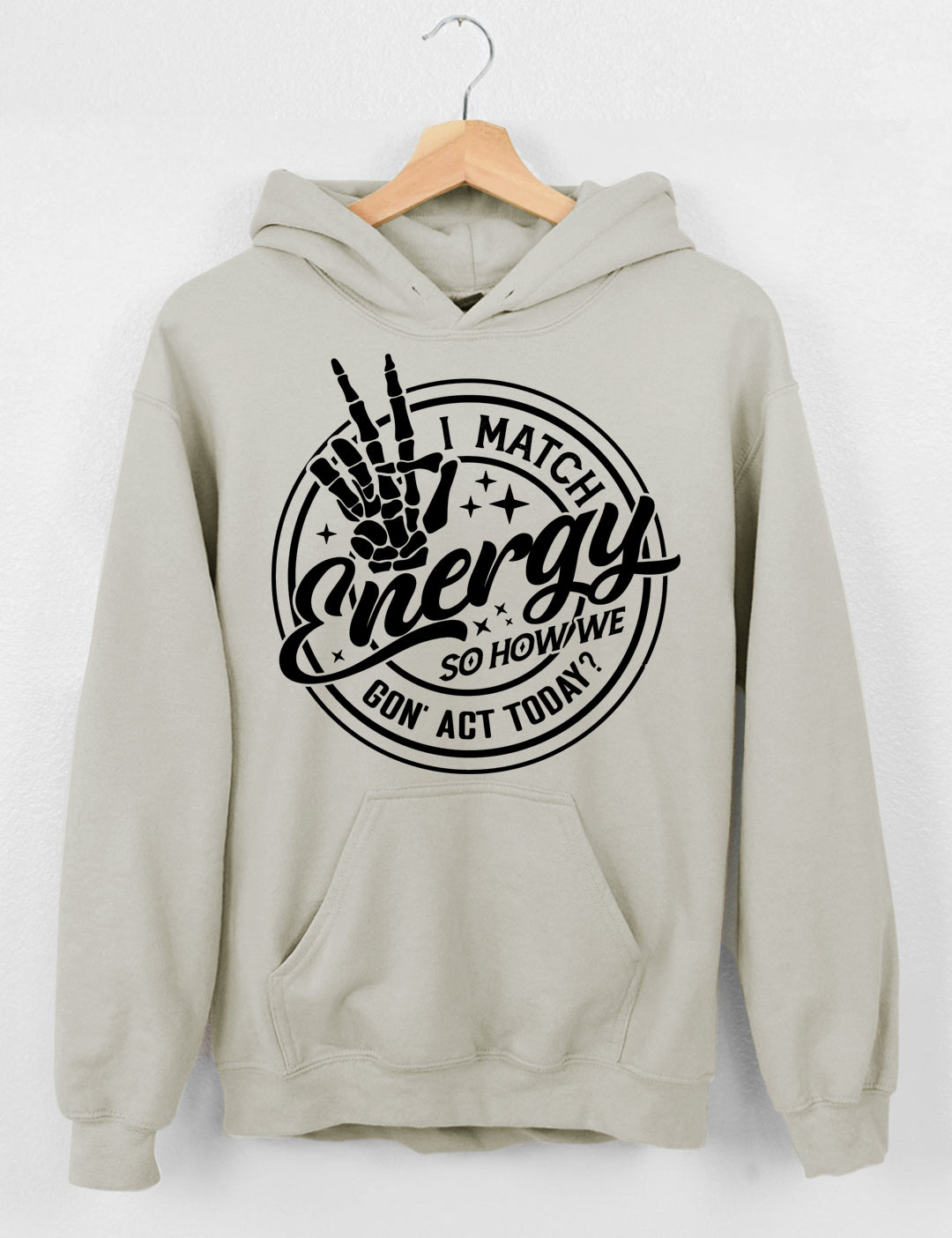 I Match Energy So How we Gon' Act Today Crop Sweatshirt