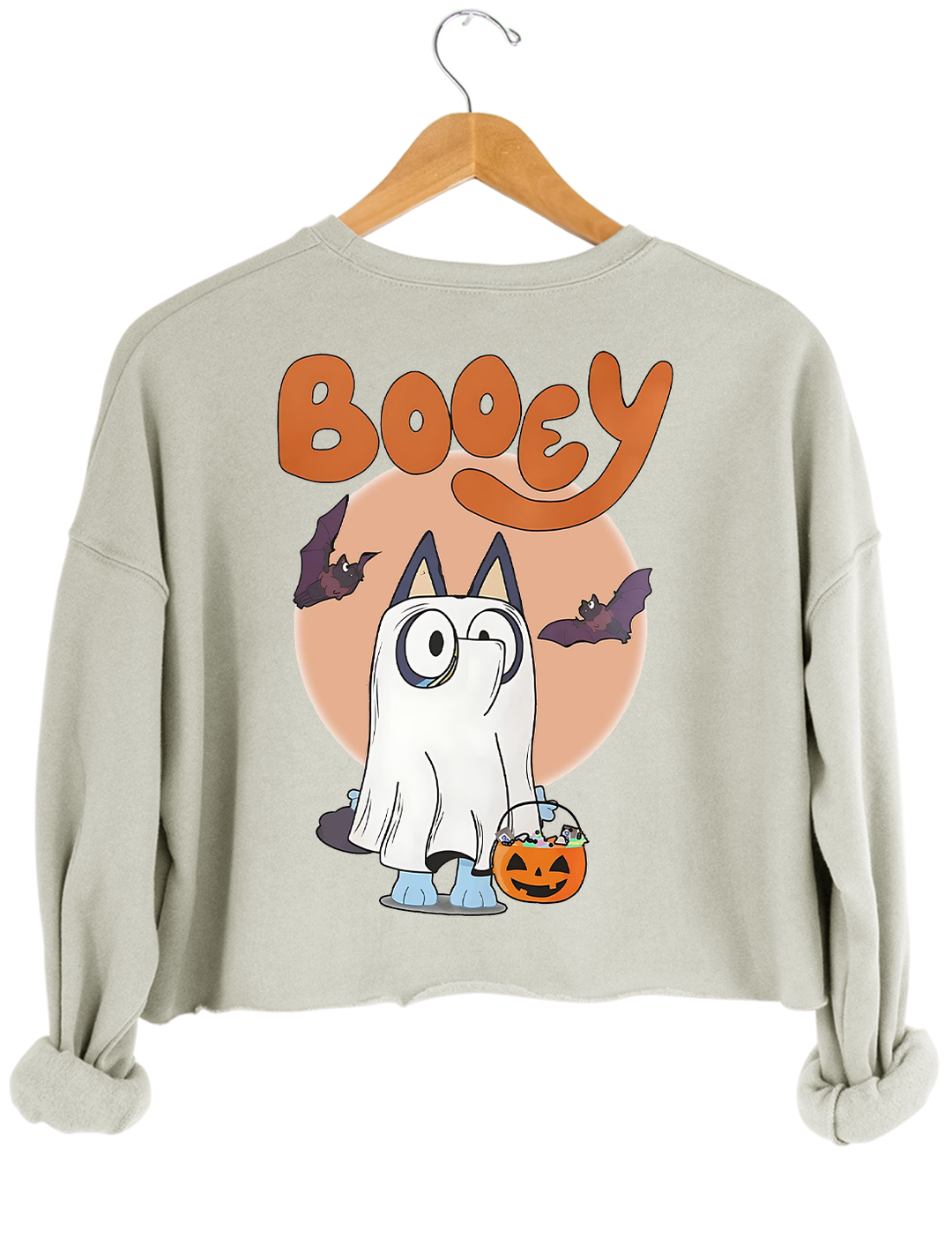 Booey Halloween Spooky Crop Sweatshirt