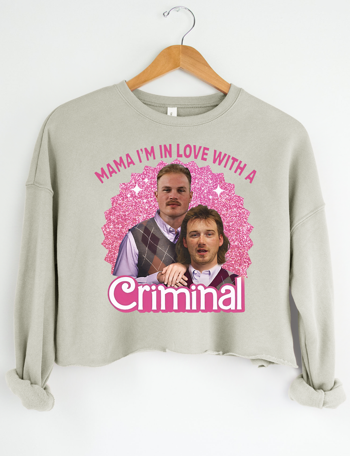 I’m In Love With A Criminal Crop Sweatshirt