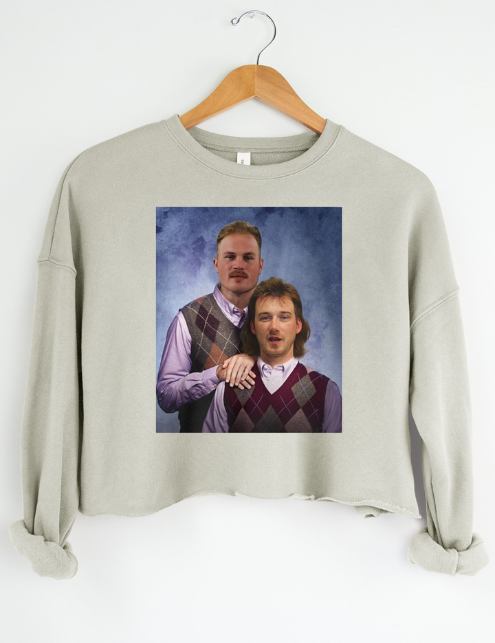 Zach Bryan and Morgan Wallen Mug Shot Crop Sweatshirt