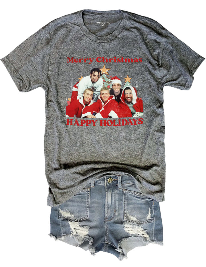 Merry Christmas Happy Holidays Tee