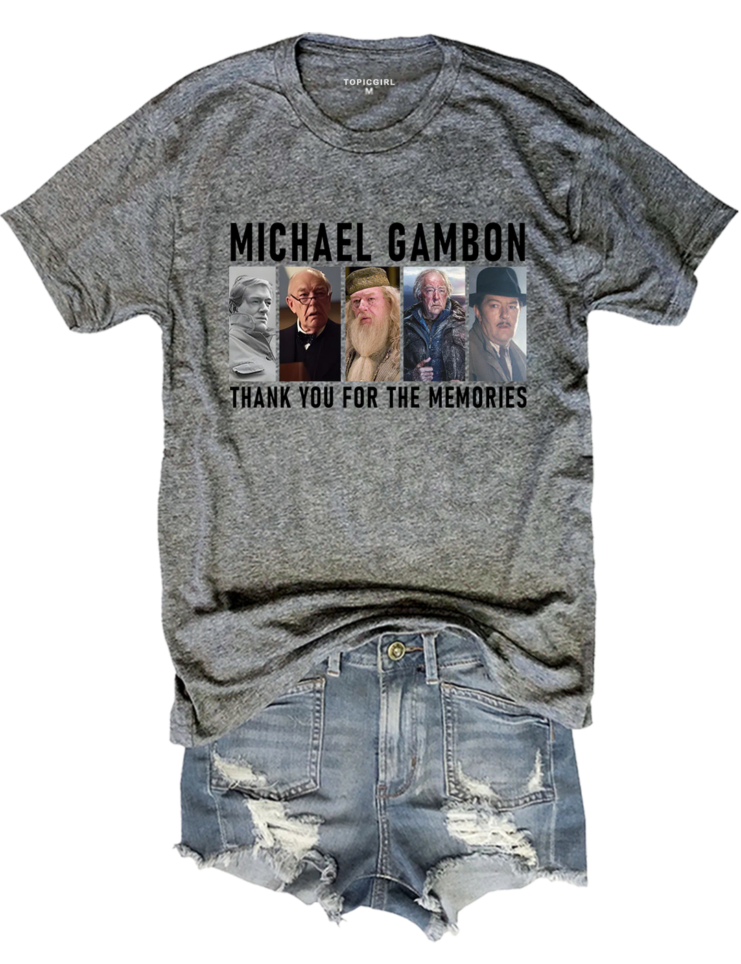 Michael Gambon Thank You For The Memories Crop Top