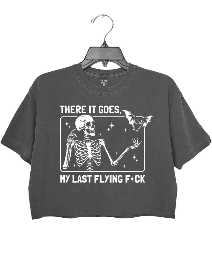 There It Goes My Last Flying F*ck Halloween Crop Top