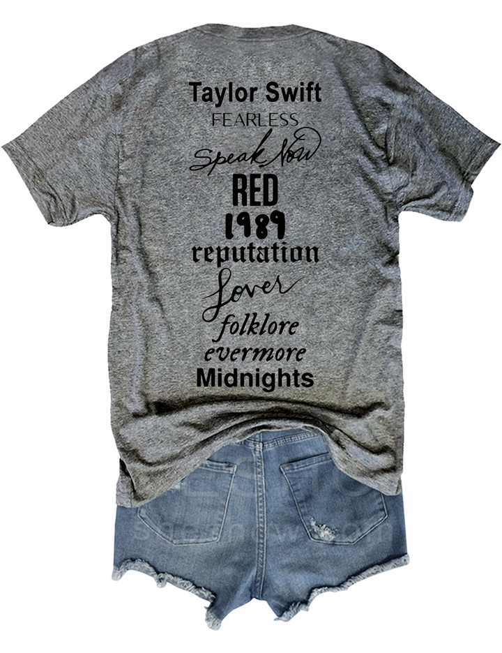 Taylor Swift Albums Crop Top