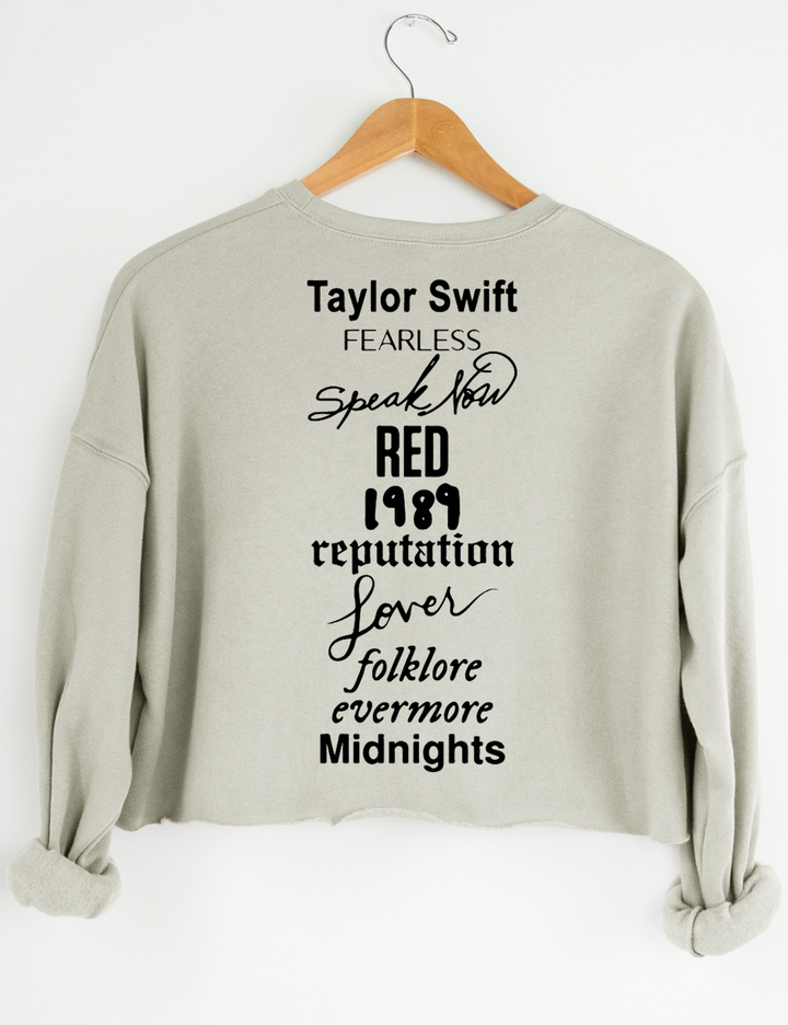 Taylor Swift Albums Crop Top