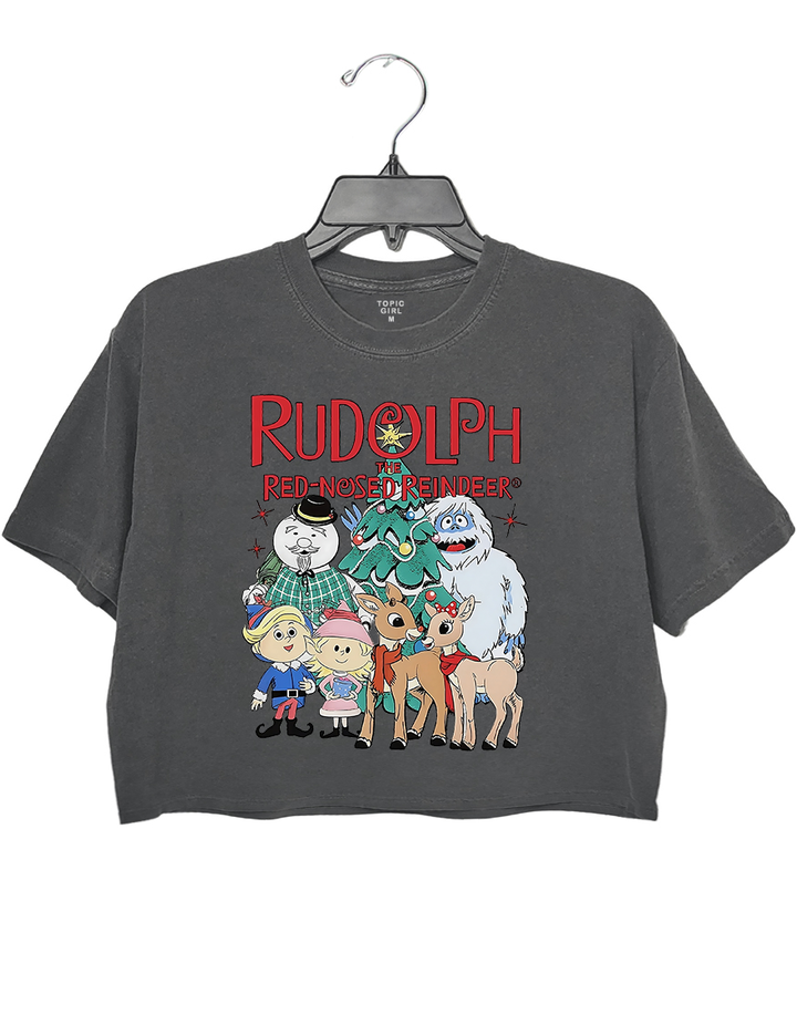 Rudolph The Red Nosed Reindeer Christmas Crop Top