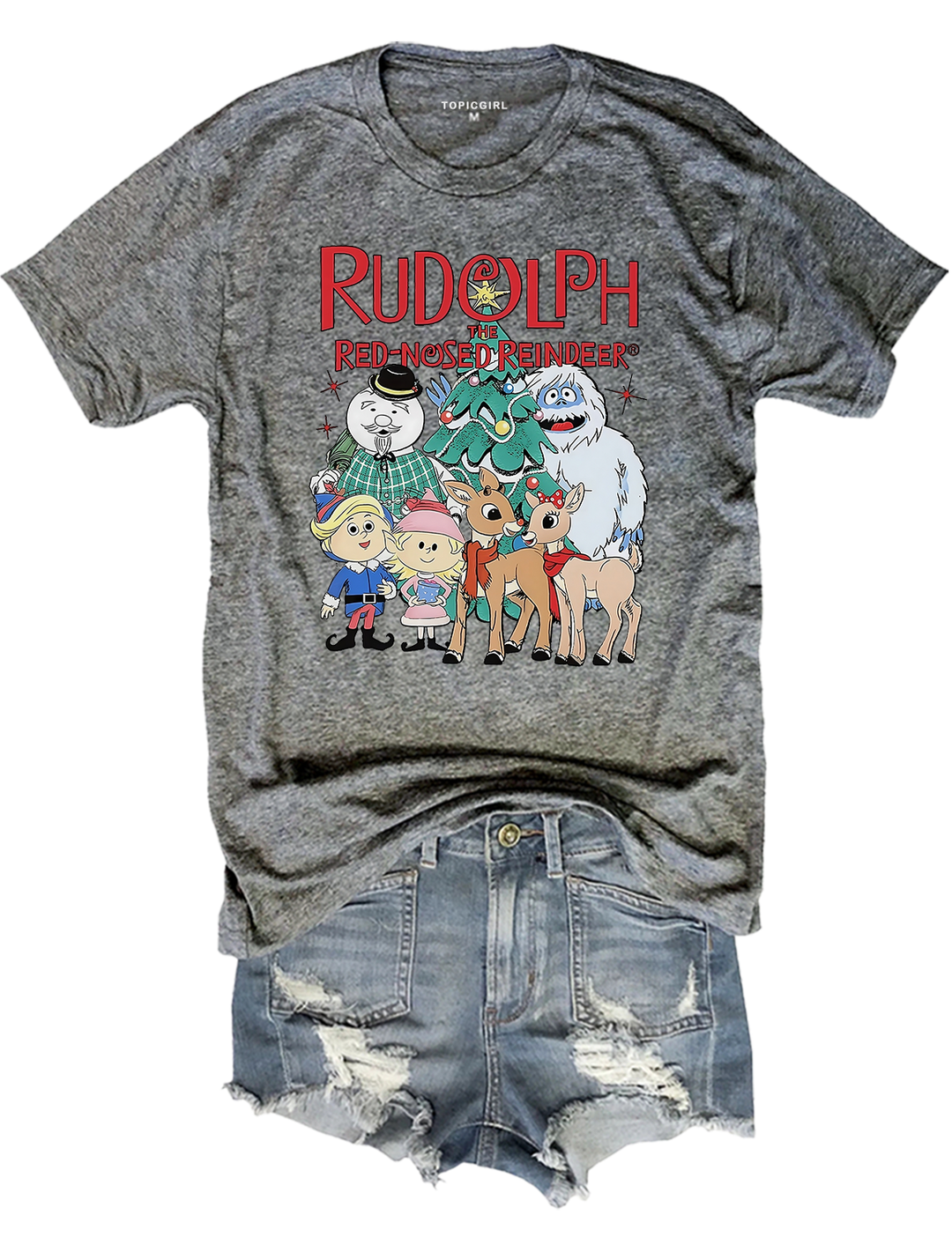 Rudolph The Red Nosed Reindeer Christmas Crop Top