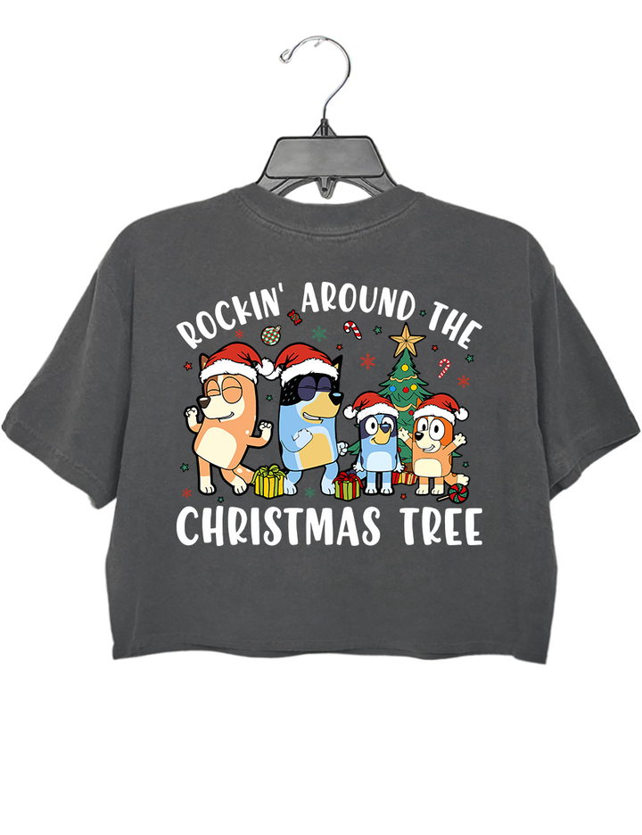 Rockin' Around the Christmas Tree Crop Top