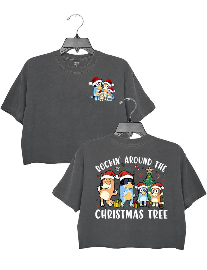 Rockin' Around the Christmas Tree Crop Top