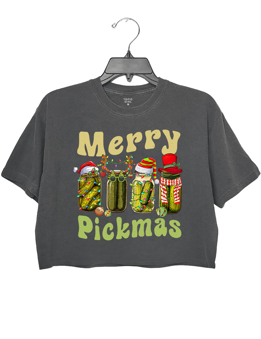 In My Pickles Era Christmas Crop Top