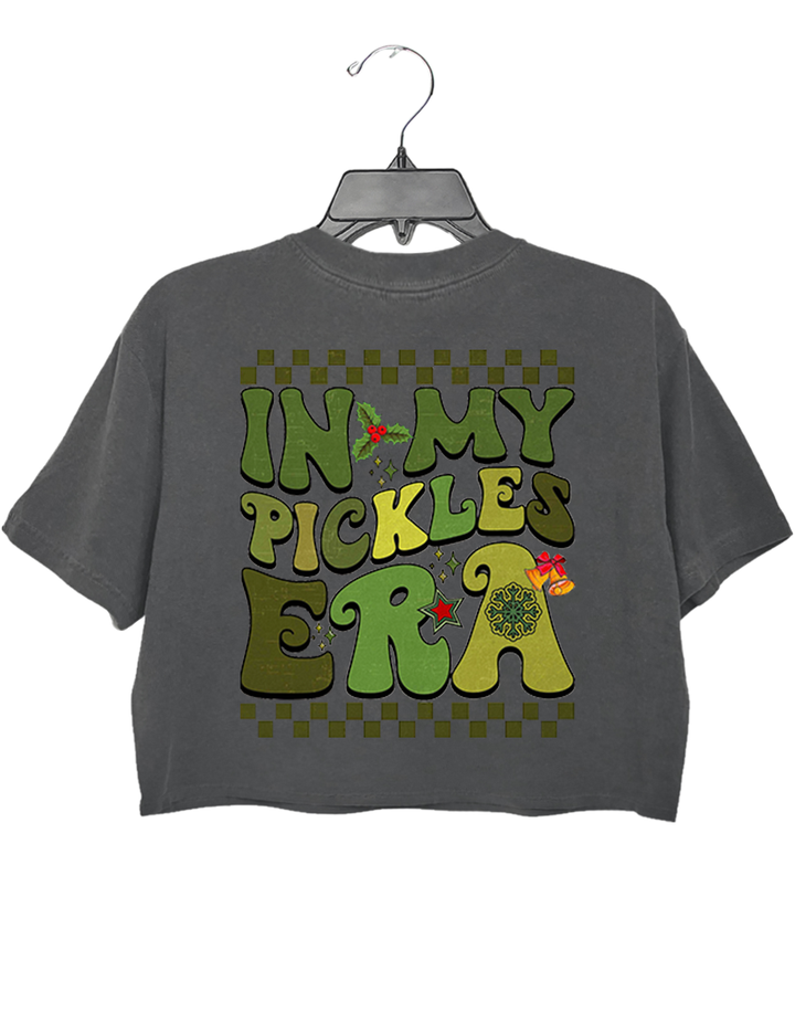 In My Pickles Era Christmas Crop Top