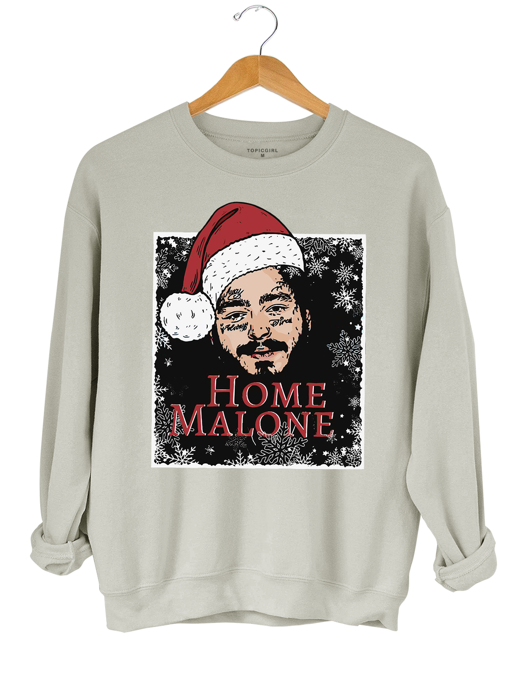 Home Malone Christmas Crop Sweatshirt