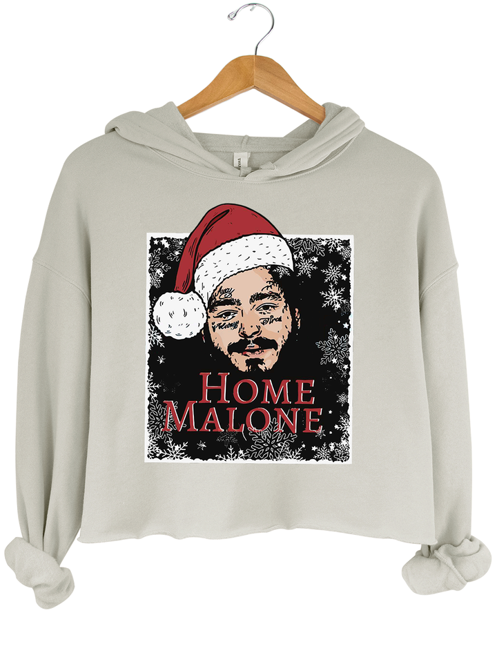 Home Malone Christmas Crop Sweatshirt