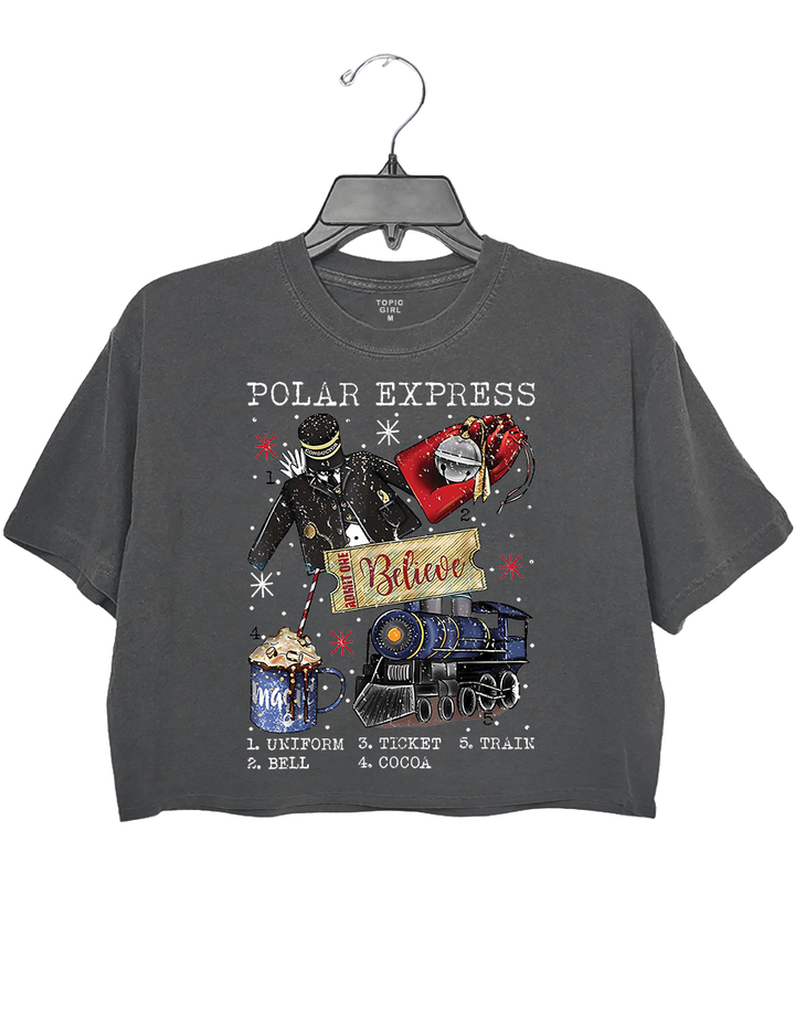 Polar Express Christmas Crop Top