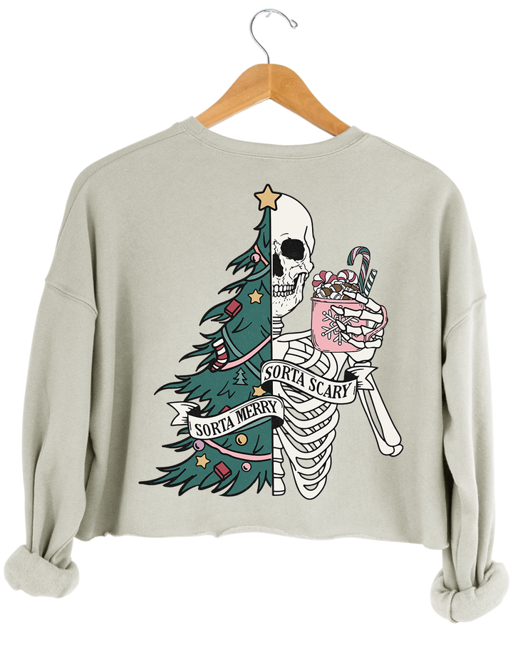 Sorta Merry Sorta Scary Christmas Crop Top