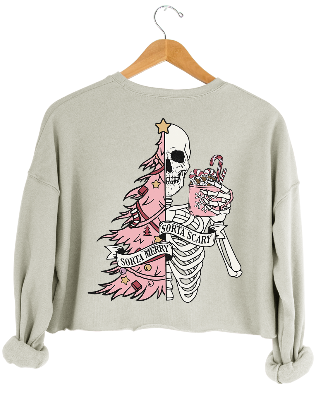 Sorta Merry Sorta Scary Christmas Crop Top