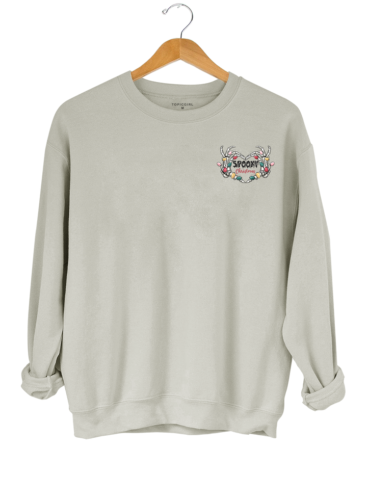 Sorta Merry Sorta Scary Christmas Crop Sweatshirt