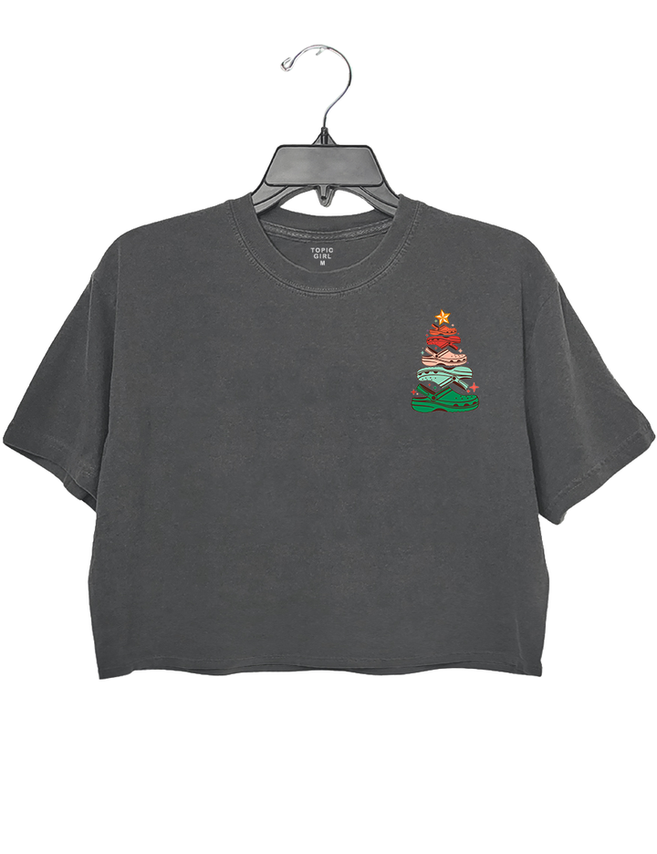 Crocin Around The Christmas Tree Crop Top