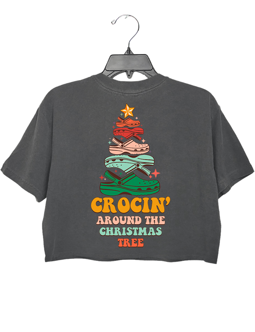 Crocin Around The Christmas Tree Crop Top