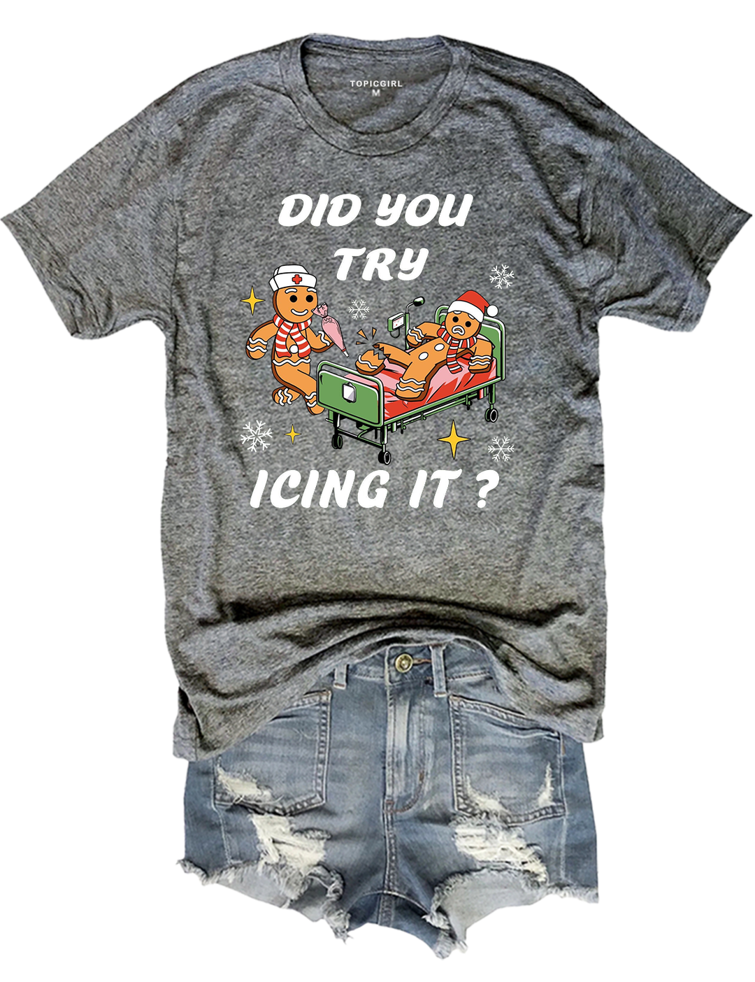 Did You Try Icing It Nurse Christmas Crop Top