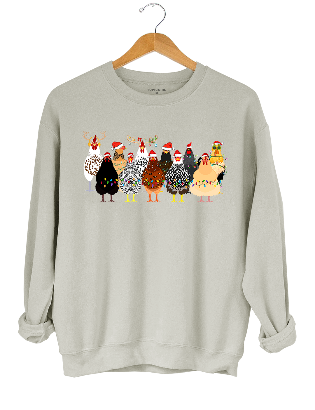 Сute Christmas Chickens Crop Top