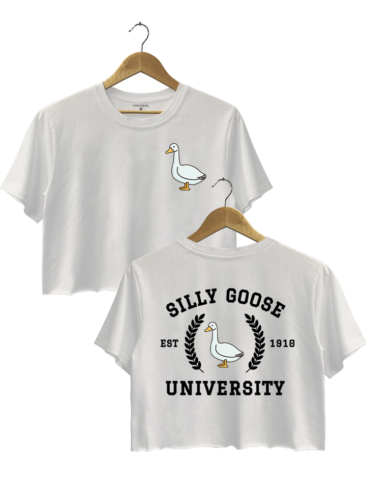 Silly Goose University Crop Top