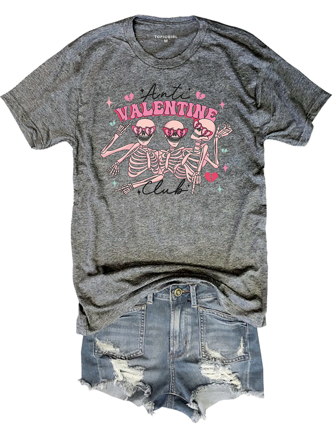 Anti Valentine Club Crop Top