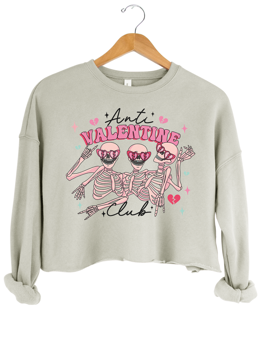 Anti Valentine Club Crop Top